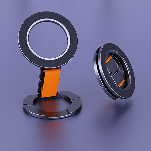Double sided magnetic folding bracket, view 2