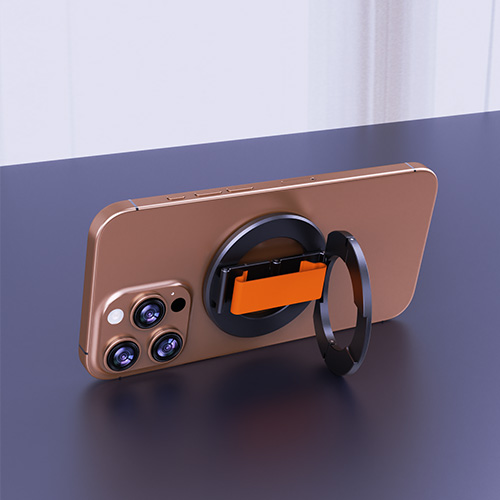 Double sided magnetic folding bracket, view 3