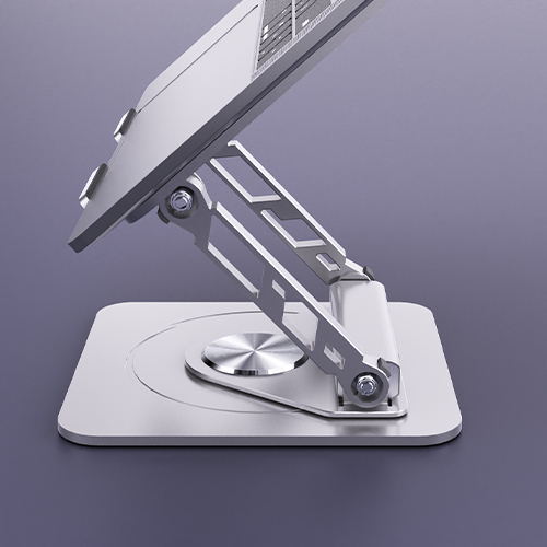 Dual-arm rotating laptop stand, view 4