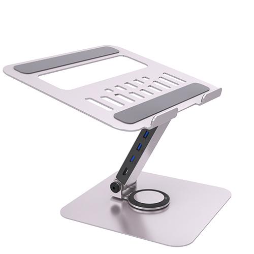 Single-arm rotating laptop stand, view 2
