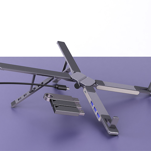 Folding portable laptop stand, view 2