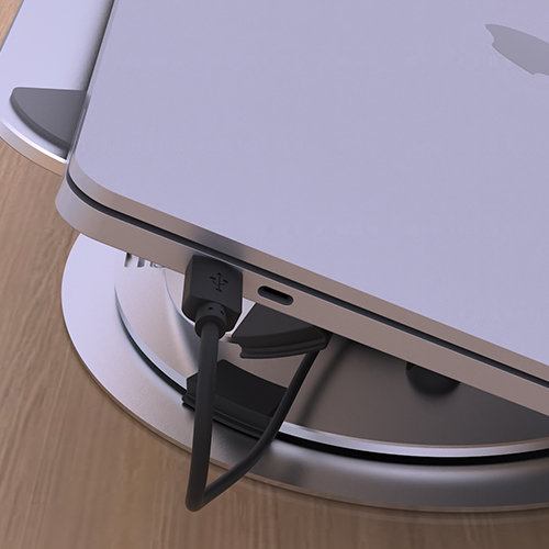 Desktop cooling laptop stand, view 3