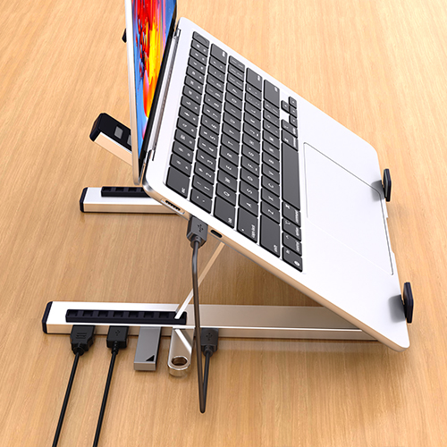 Folding portable laptop stand, view 3