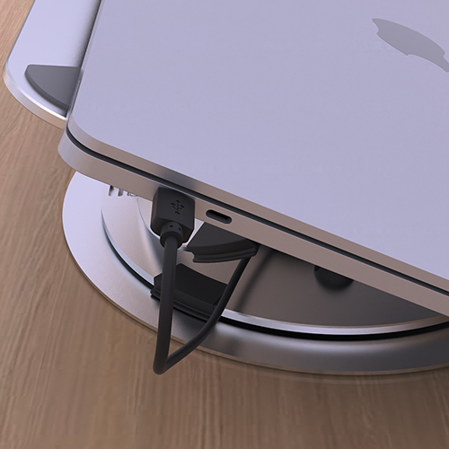 Desktop cooling rotating laptop stand, view 4