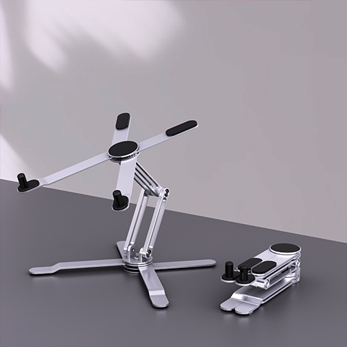 Desktop folding and rotating bracket, view 3