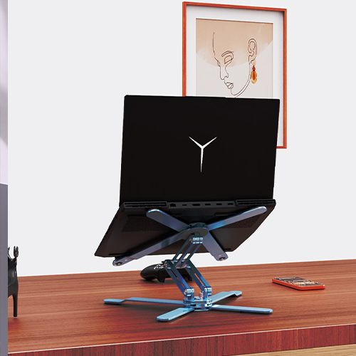 Desktop folding and rotating bracket, view 4