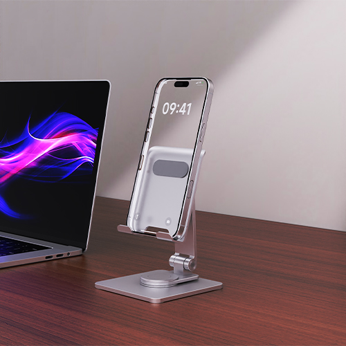 Aluminum alloy folding and rotating bracket, view 3