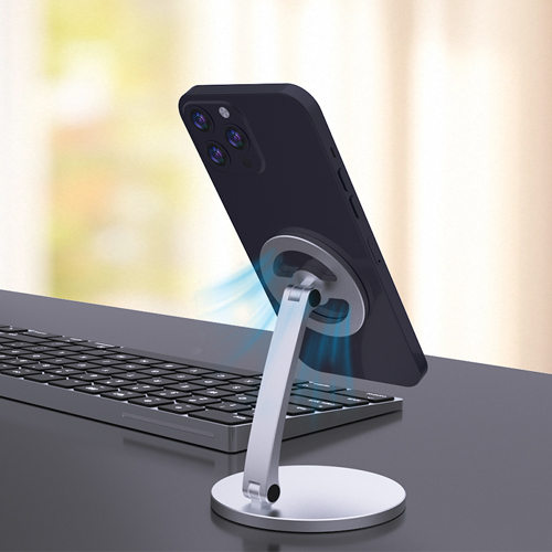 Magnetic rotating folding bracket, view 2