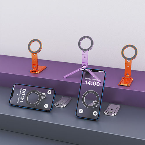 Multi functional foldable mobile phone stand, view 4
