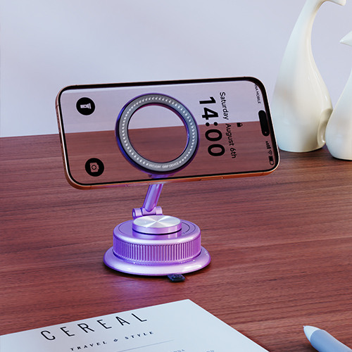 Vacuum magnetic car phone holder, view 3