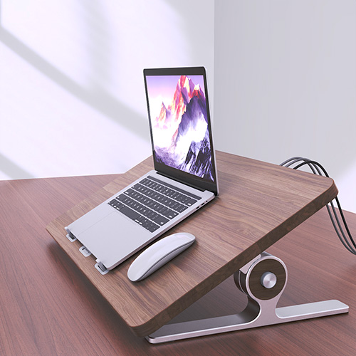 Rotating computer reading HUB reading stand, view 2