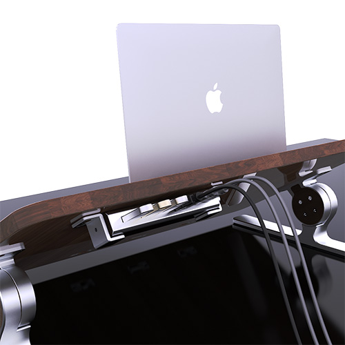 Rotating computer reading HUB reading stand, view 3