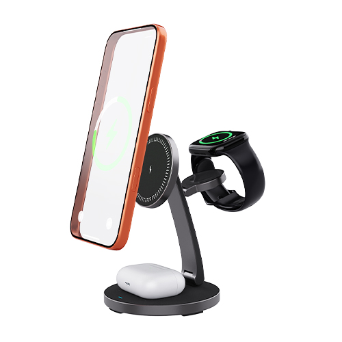 3-in-1 foldable magnetic wireless charger, view 2
