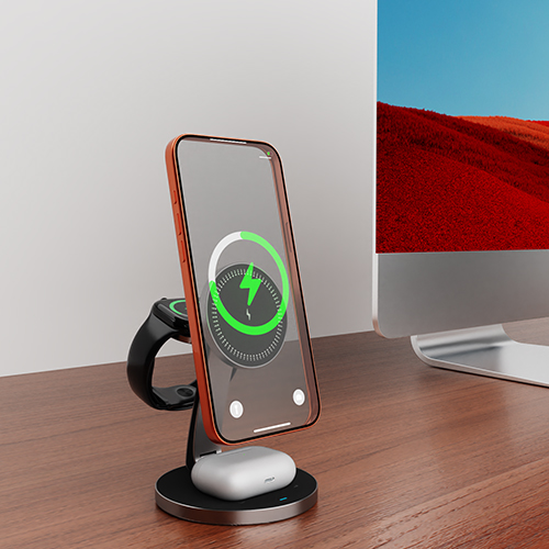 3-in-1 foldable magnetic wireless charger, view 3