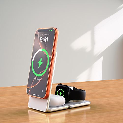 3-in-1 magnetic portable wireless charger, view 3
