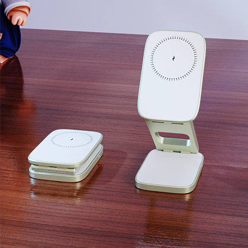 3-in-1 magnetic portable wireless charger, view 2